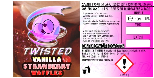 Twisted Aroma - Vanilla Strawberry Waffles V1 10ml
