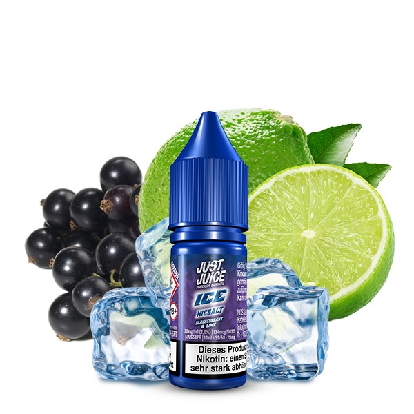 Just Juice Nikotinsalz Liquid - Blackcurrant &amp; Lime Ice 10ml