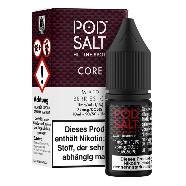Pod Salt Core Liquid - Mixed Berries Ice 10ml