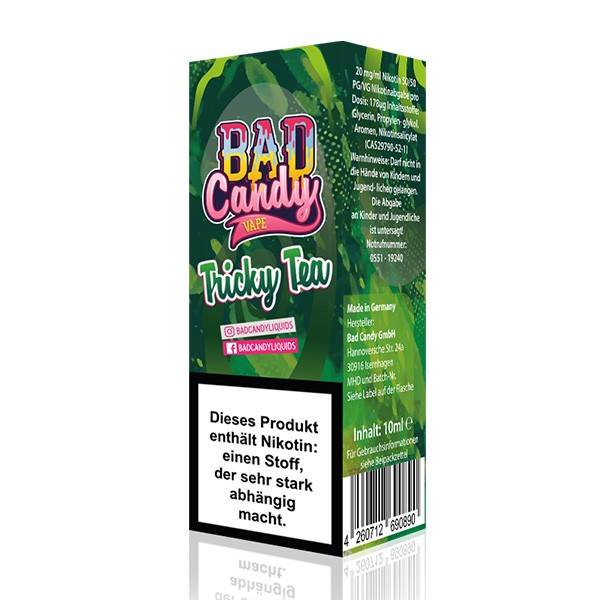 Bad Candy Liquid - Tricky Tea - 10ml Nikotinsalz 10mg/ml