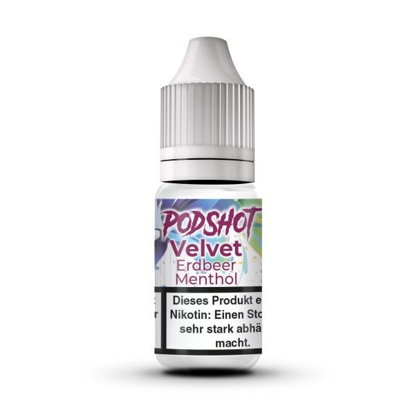 Podshot Nikotinsalzliquid - Velvet Erdbeer Menthol 5ml