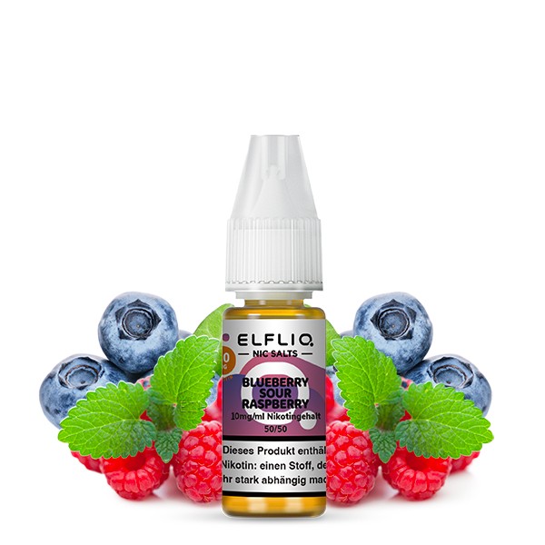 Elfbar Elfliq Nikotinsalz Liquid - Blueberry Sour Raspberry 10ml
