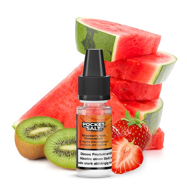 Pocket Salt Nikotinsalz Liquid - Strawberry Kiwi Watermelon 10ml 20mg/ml