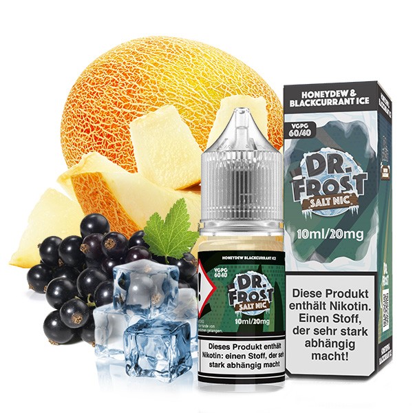 Dr. Frost Nic Salt Liquid - Honeydew &amp; Blackcurrant Ice 10 ml 20mg/ml