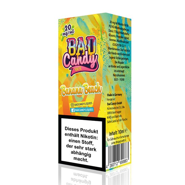 Bad Candy Liquid - Banana Beach - 10ml Nikotinsalz 20mg/ml