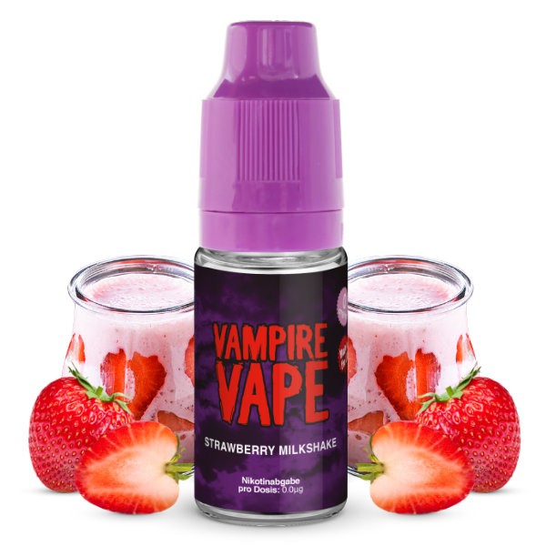 Vampire Vape Liquid - Strawberry Milkshake 10 ml