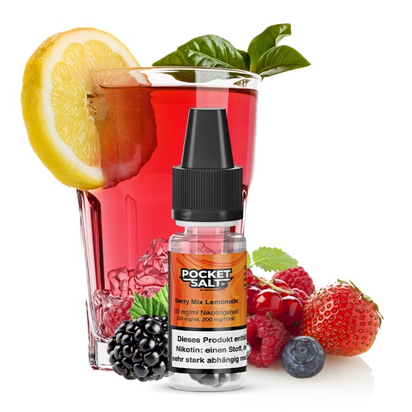 Pocket Salt Nikotinsalz Liquid - Berry Mix Lemonade 10ml 20mg/ml