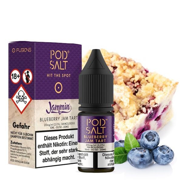 Pod Salt Fusion Liquid - Blueberry Jam Tart 10ml 20mg/ml