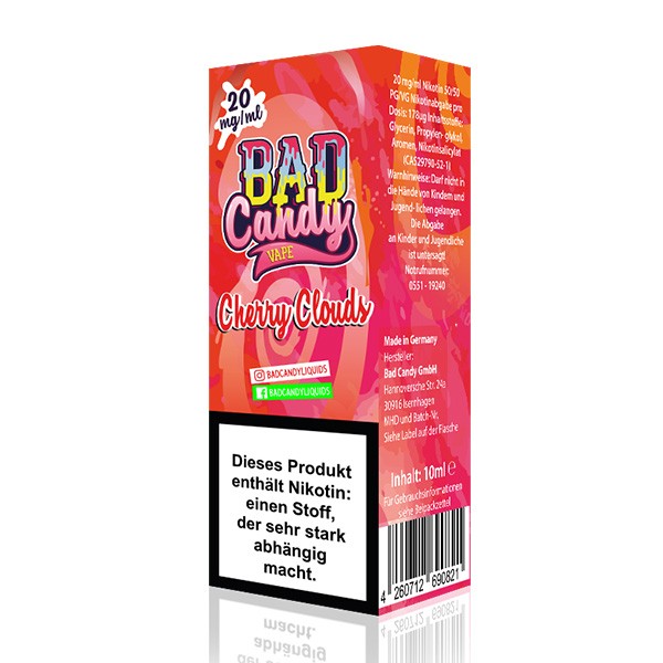 Bad Candy Liquid - Cherry Clouds - 10ml Nikotinsalz 20mg/ml
