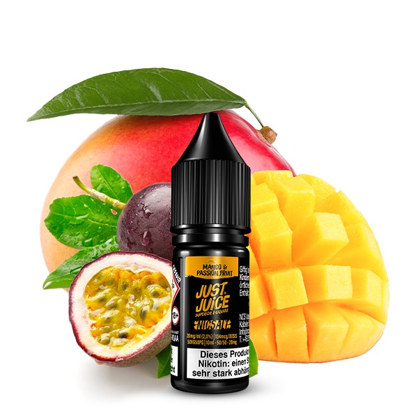 Just Juice Nikotinsalz Liquid - Mango &amp; Passion Fruit 10ml