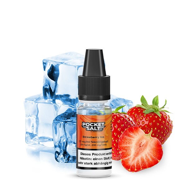 Pocket Salt Nikotinsalz Liquid - Strawberry Ice 10ml 20mg/ml