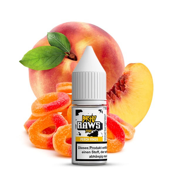 Barehead Nikotinsalz Liquid Raws - Peach Rings 10ml