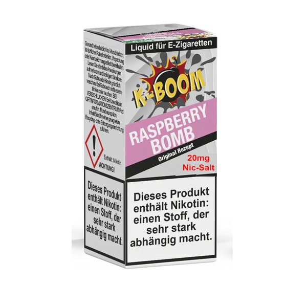 K-Boom Nikotinsalzliquid - Raspberry Bomb 10ml 20mg/ml