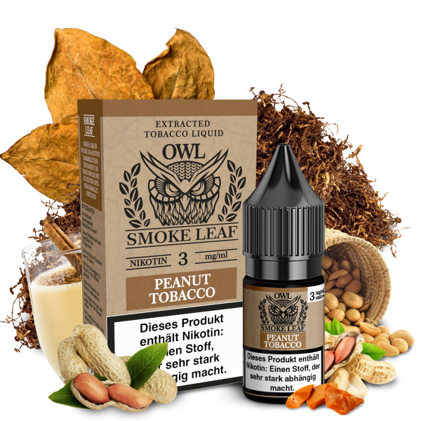 OWL Smoke Leaf Liquid - Peanut Tobacco 10ml