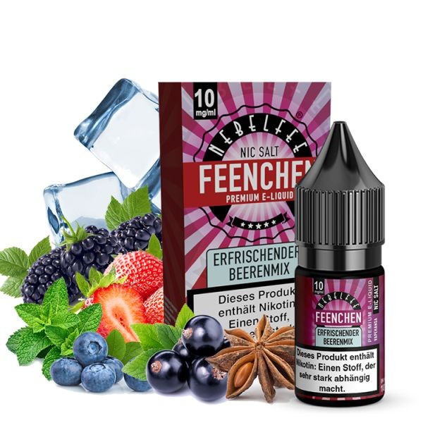 Nebelfee Nikotinsalz Liquid - Erfrischender Beerenmix Feenchen 10ml