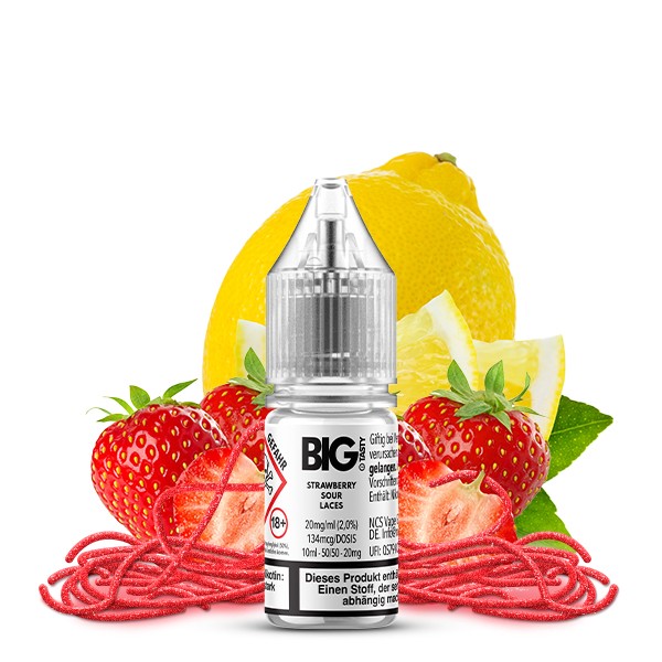 Big Tasty Nikotinsalz Liquid - Strawberry Sour Laces 10ml