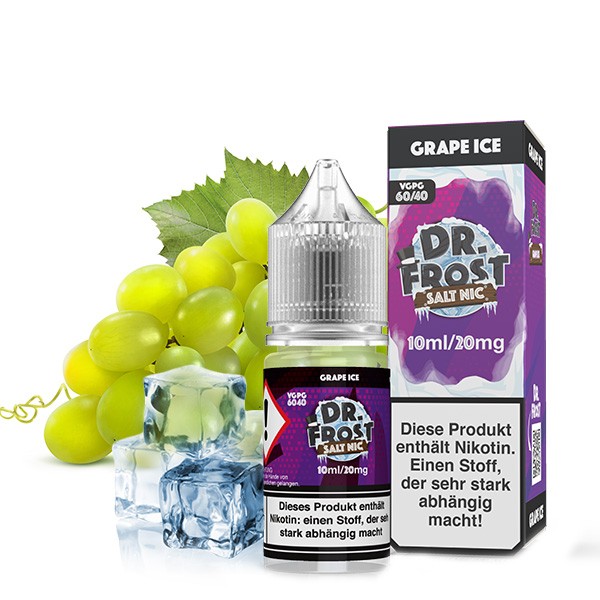 Dr. Frost Nic Salt Liquid - Grape Ice 10 ml 20mg/ml
