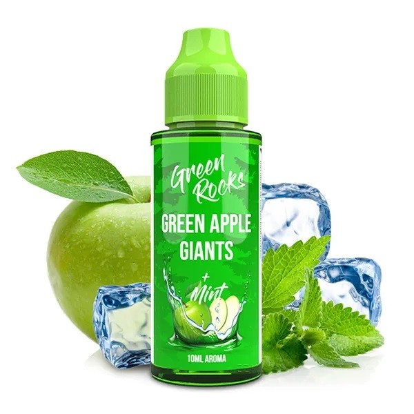 Green Rocks by Drip Hacks Aroma - Green Apple Giants 10ml in 120ml Flasche