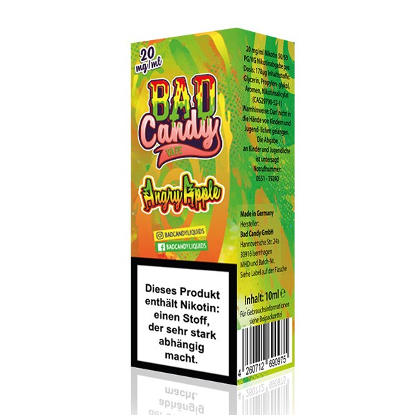 Bad Candy Liquid - Angry Apple - 10ml Nikotinsalz 20mg/ml
