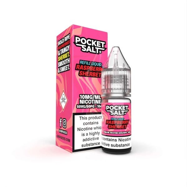 Pocket Salt Nikotinsalz Liquid - Rasperry Sherbet 10ml 20mg/ml