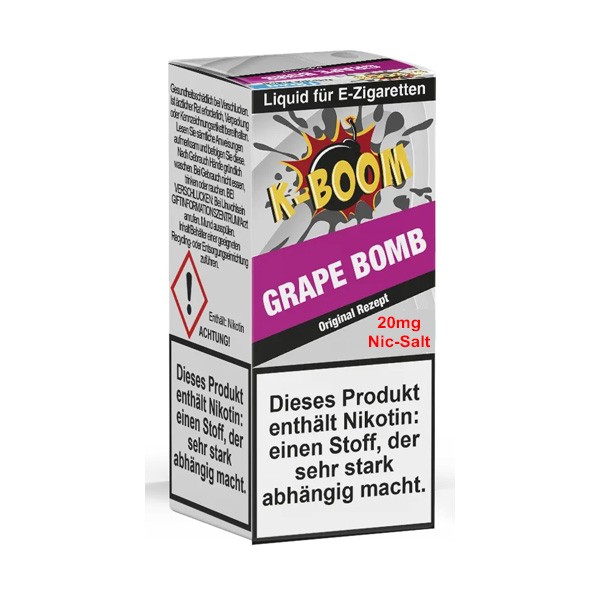 K-Boom Nikotinsalzliquid - Grape Bomb 10ml 20mg/ml