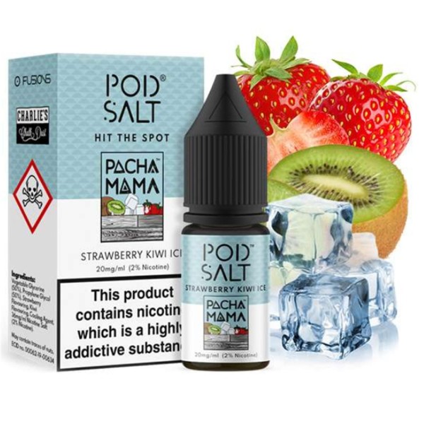 Pod Salt Fusion Liquid - Strawberry Kiwi Ice Nikotinsalz 10ml 20mg/ml